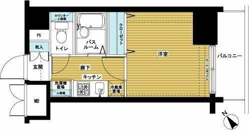 渋谷区千駄ヶ谷マンション 間取り図画像