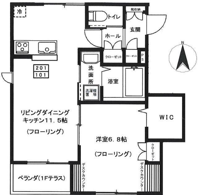 杉並区永福マンション 間取り図画像