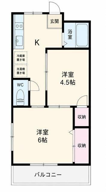 武蔵野市境アパート 間取り図画像