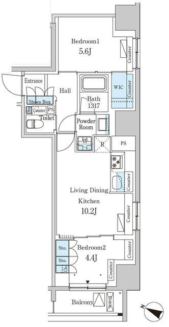 パークアクシス神保町（1102） 間取り図画像