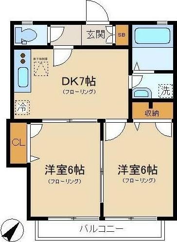 西東京市ひばりが丘アパート 間取り図画像