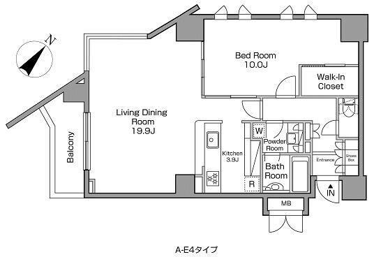 目黒区上目黒マンション 間取り図画像