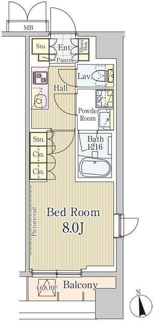 渋谷区恵比寿マンション 間取り図画像