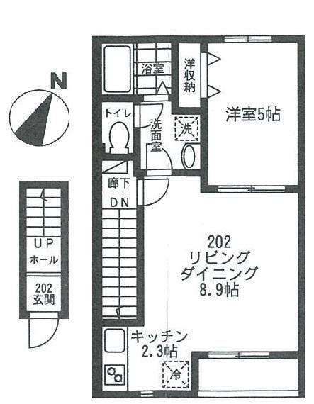 練馬区東大泉アパート 間取り図画像