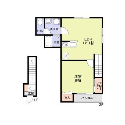 ウィステリア中町（201） 間取り図画像