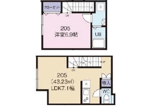 アイコート田無（205） 間取り図画像