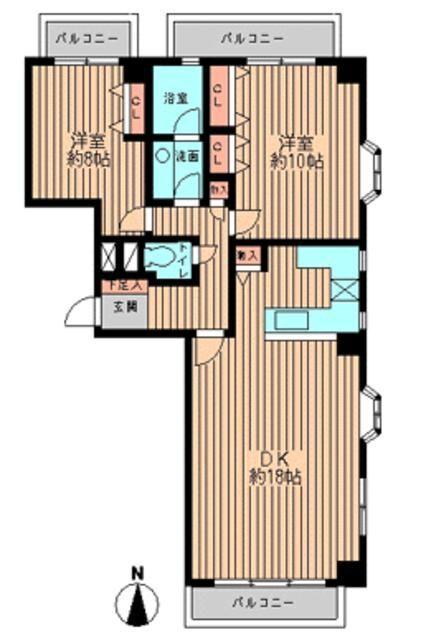 杉並区高円寺南マンション 間取り図画像