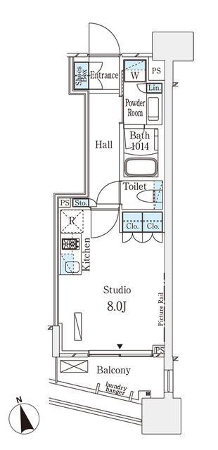 パークナードフィット南青山Ｖｉｓｔａ（908） 間取り図画像