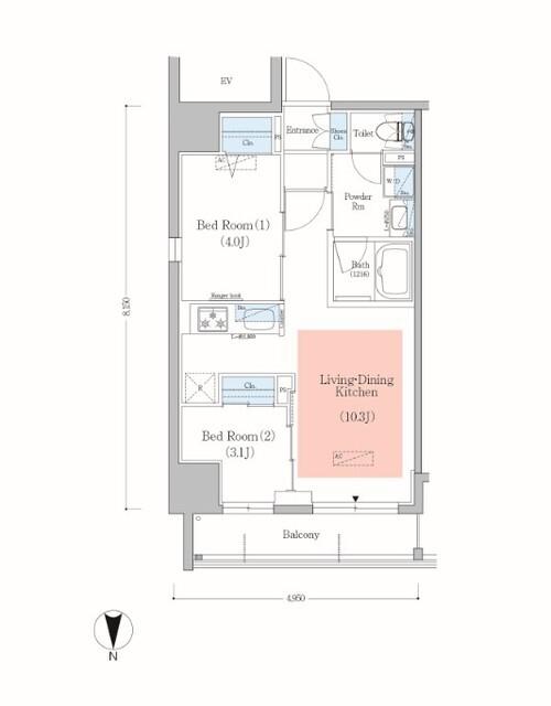 アーバネックス錦糸町Ⅱ（201） 間取り図画像