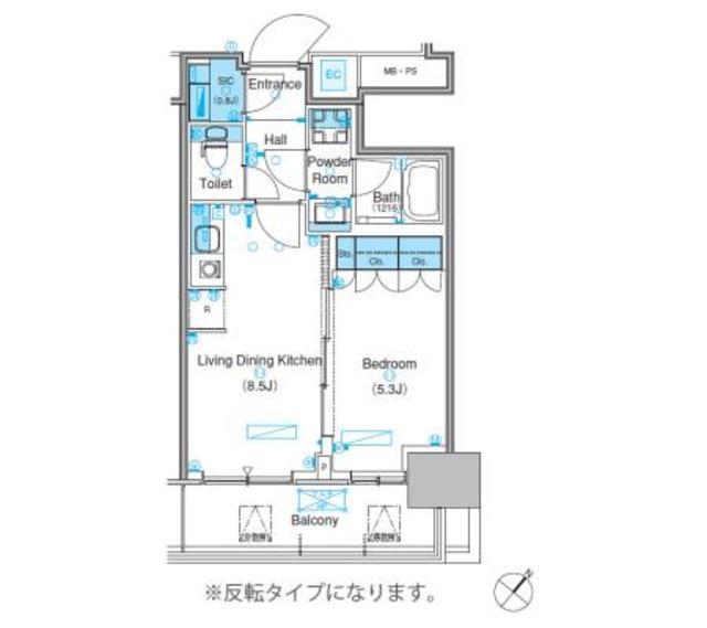 パークアクシス豊洲キャナル（1408） 間取り図画像