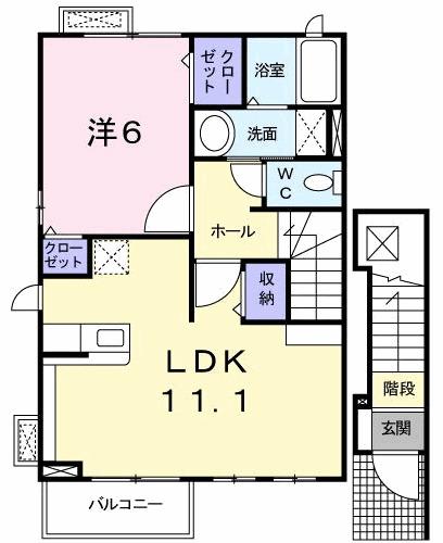 ジュネスＡ（201） 間取り図画像