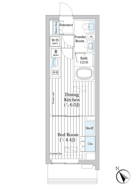 ライオンズフォーシア築地ステーション（202） 間取り図画像