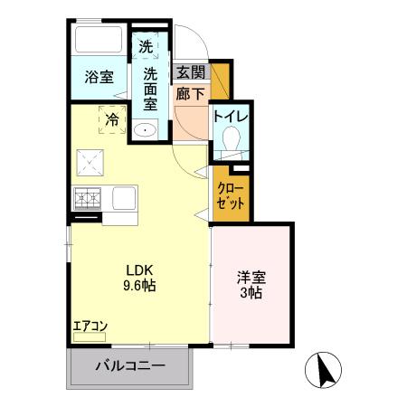 メゾン・ド・シャテーヌ（101） 間取り図画像