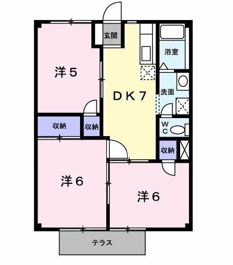 サンフローレンス（102） 間取り図画像