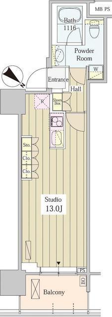 ユニゾンタワー（1510） 間取り図画像