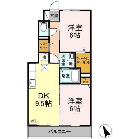 ローズコート・Ｈ（B103） 間取り図画像