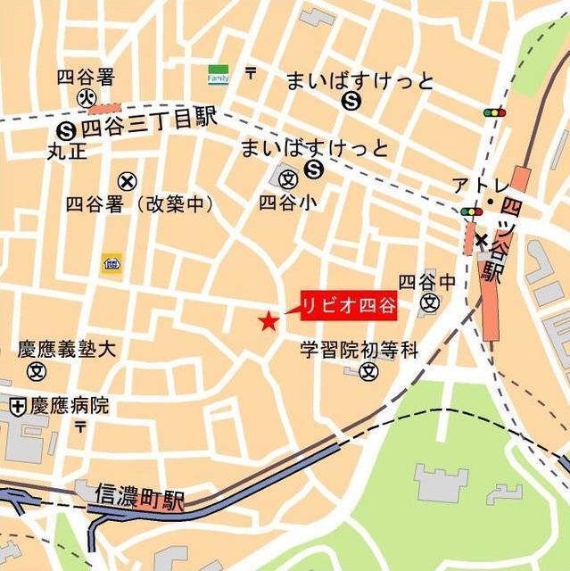 リビオ四谷（704） 地形図・案内図