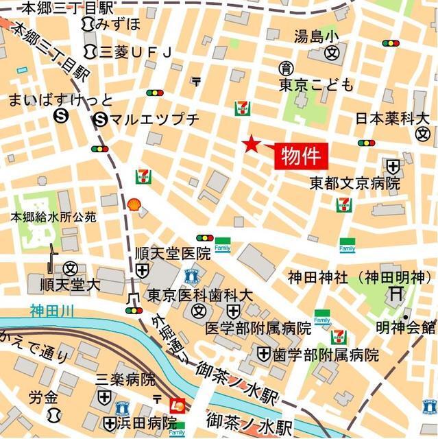 パークホームズ本郷三丁目（701） 地形図・案内図