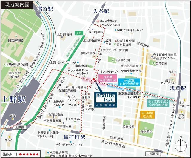 Ｂｒｉｌｌｉａ　ｉｓｔ　上野稲荷町（901） 地形図・案内図
