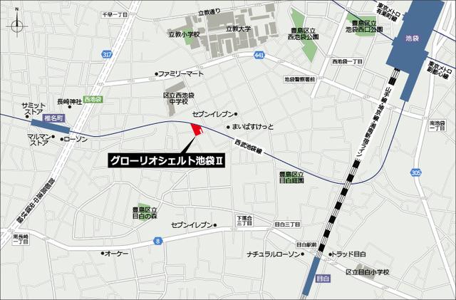 ＣＲＥＡＴＩＦ池袋（302） 地形図・案内図