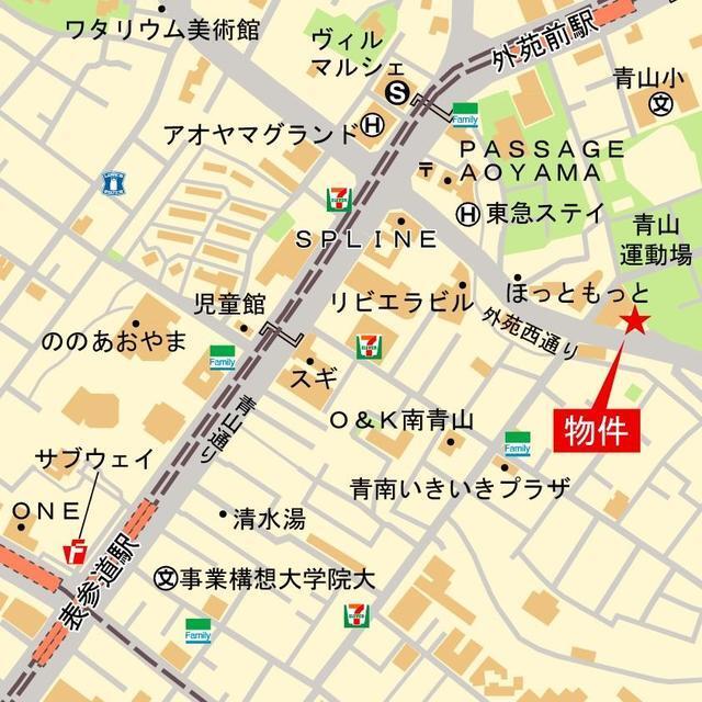 Ｌｅ　ＵｎＤｅｕｘ南青山（801） 地形図・案内図