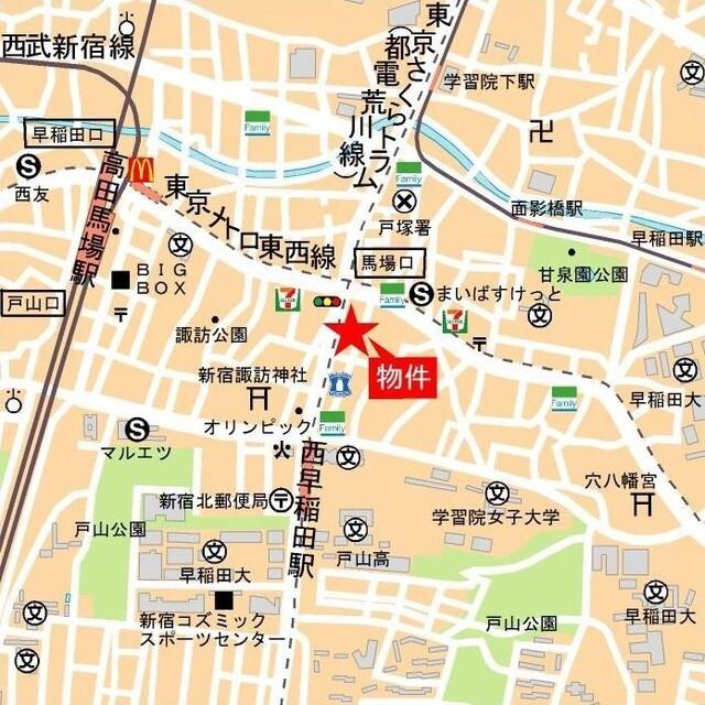 レガーロ西早稲田（702） 地形図・案内図