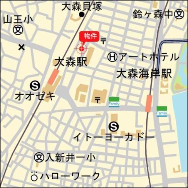 アーバネックス大森（902） 地形図・案内図