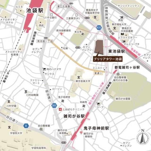 Ｂｒｉｌｌｉａ　Ｔｏｗｅｒ池袋（4505） 地形図・案内図