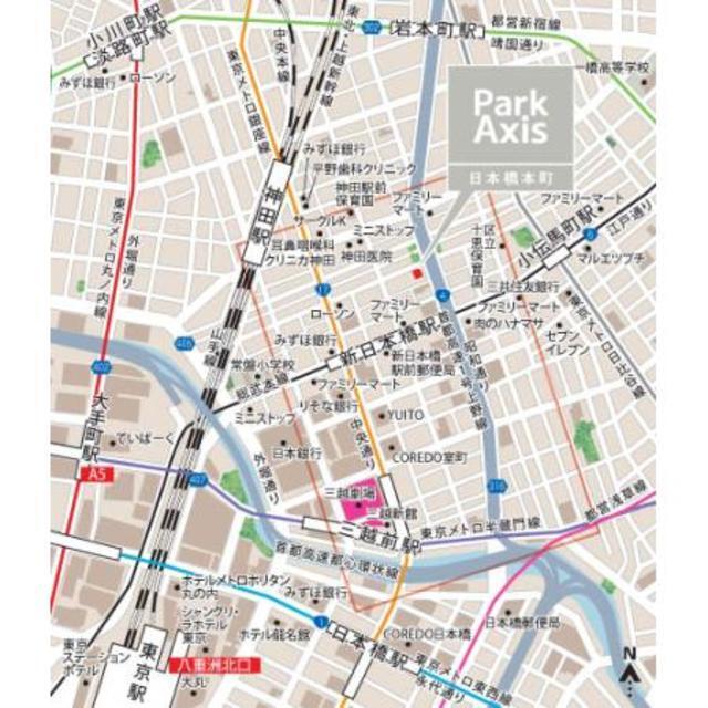 パークアクシス日本橋本町（902） 地形図・案内図