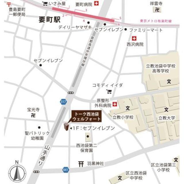 トーク西池袋ウェルフォート（202） 地形図・案内図