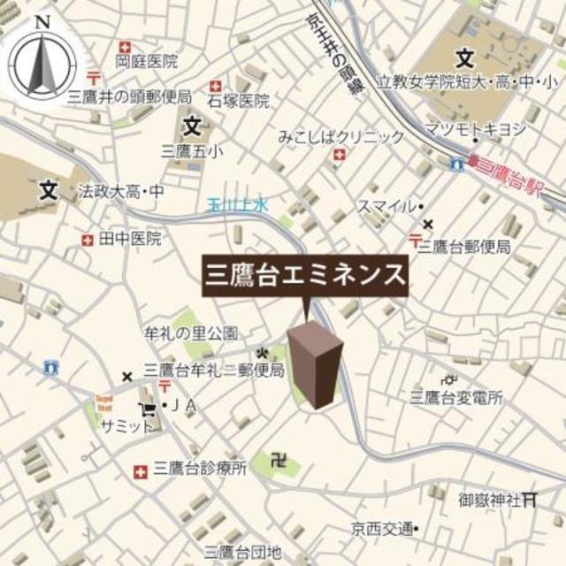 三鷹台エミネンス（206） 地形図・案内図