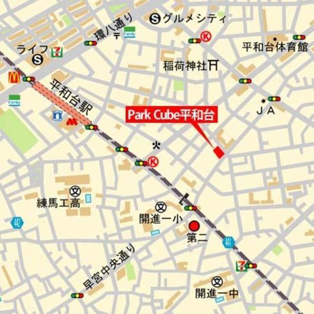 パークキューブ平和台（403） 地形図・案内図