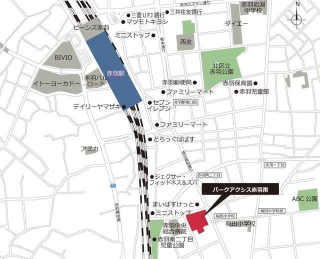パークアクシス赤羽南（707） 地形図・案内図