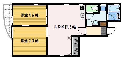 Ｔ−Ｃｏｕｒｔ田中屋（501） 間取り図画像