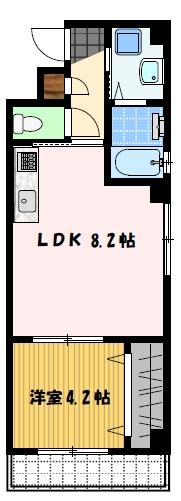 長崎市今博多町マンション 間取り図画像