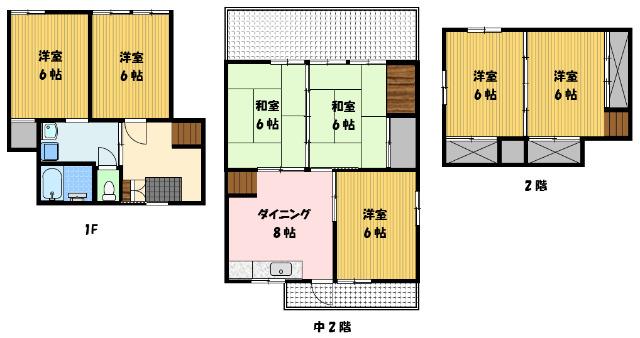 山下貸家（-） 間取り図画像