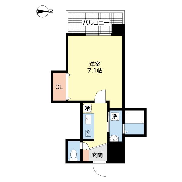 Apartment Grus Okamachi（403） 間取り図画像