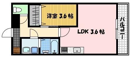 フューチャー川口町（402） 間取り図画像