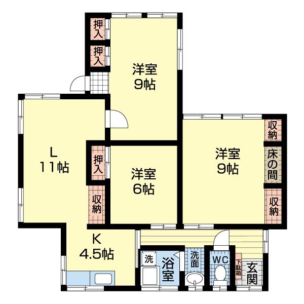 上小島三丁目貸家（-） 間取り図画像