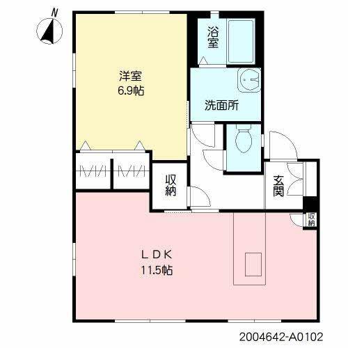 フレグランス若松（102） 間取り図画像