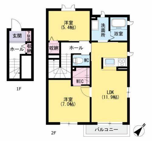 アマティスタ　Ａ棟（201） 間取り図画像