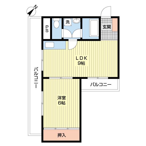桶屋町七福ビル（901） 間取り図画像