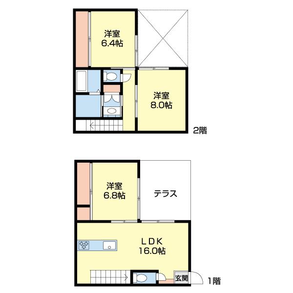 オノフタウン滑石Ｍ（-） 間取り図画像