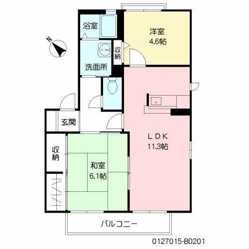 バリュージュＲＹＯ　Ｂ棟（201） 間取り図画像