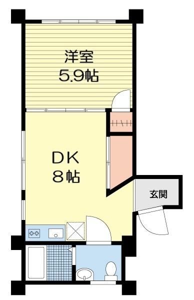 山崎ビル（301） 間取り図画像