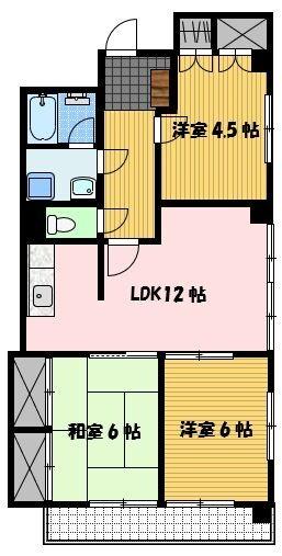 長崎市西山マンション 間取り図画像