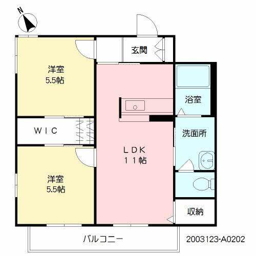 メゾン・ド・ビブⅡ（202） 間取り図画像