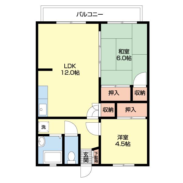 音無ハイツ（203） 間取り図画像