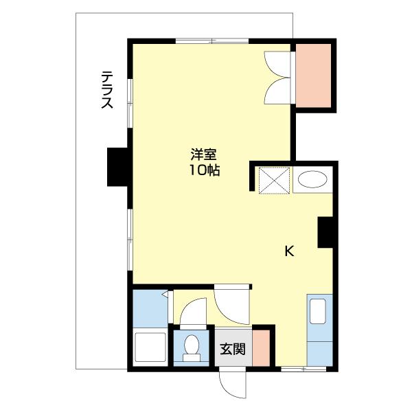 田上ポッポマンション（101） 間取り図画像