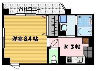 グリーンコート樺島（401） 間取り図画像